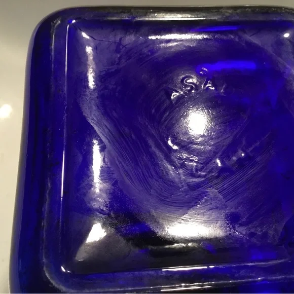 2 Cobalt Blue Italian Jars
